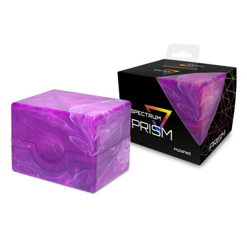 Bcw Spectrum Prism Deck Case - Charoite Purple - 1 Ct | Snap Closure Card Deck Case | Fits 100 Double-Sleeved Cards | Trading Ca