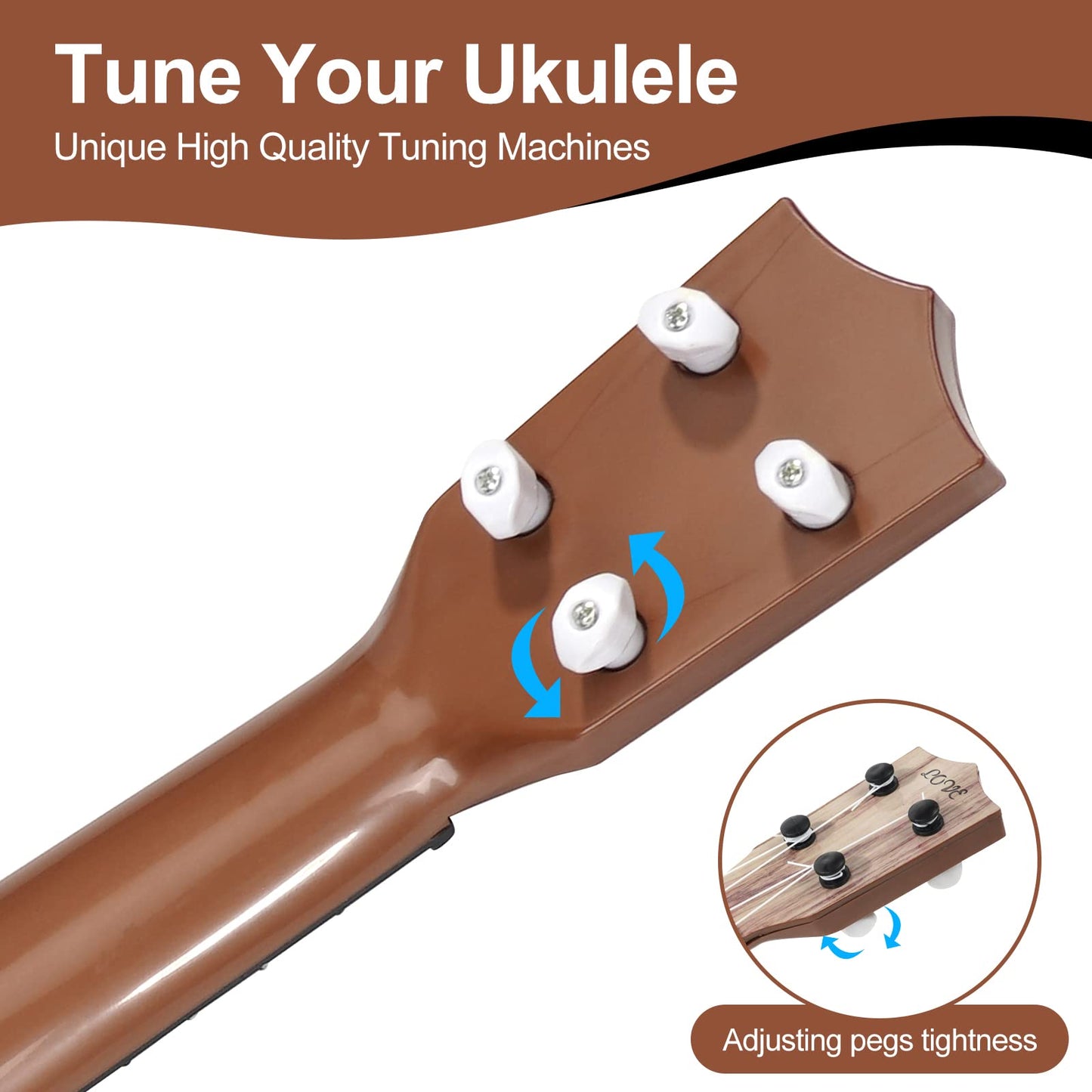 Raimy 17In Kids Ukulele Guitar - 4 Strings Mini Guitar Children Musical Instruments Educational Toys With Picks For Toddler Kids