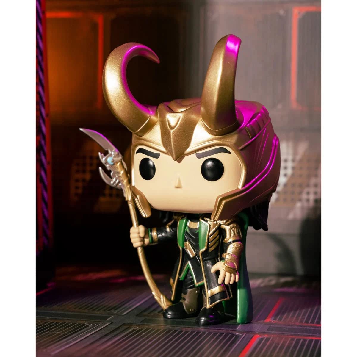 Funko Loki Glow in The Dark Vinyl Figure with Scepter - Special Edition Exclusive - Multicolor - Model 889698627061