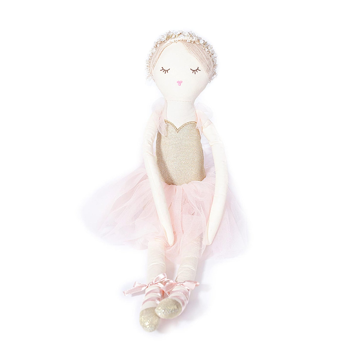 MON AMI Ballerina Stuffed Doll - 22   , Plush Ballerina Doll for Girls, Use as Toy or Room Decor, Great Gift for Kids of All Age