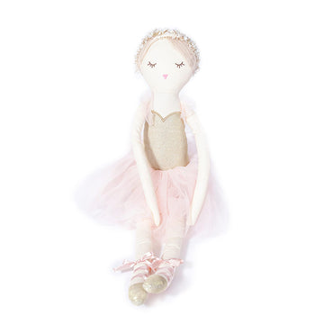 MON AMI Ballerina Stuffed Doll - 22   , Plush Ballerina Doll for Girls, Use as Toy or Room Decor, Great Gift for Kids of All Age