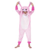 Halloween Christmas Unisex Kids Flannel Cosplay Onesie Costume Outfit Suit For Girls And Boys (Pink Stitch, 6 Years)
