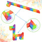 Goldge 15 Pack Mini Fidget Snake Cube Puzzle Toys - Party Favors & Goodie Bag Fillers, Travel Toys For Kids Ages 4-8, Rainbow Co