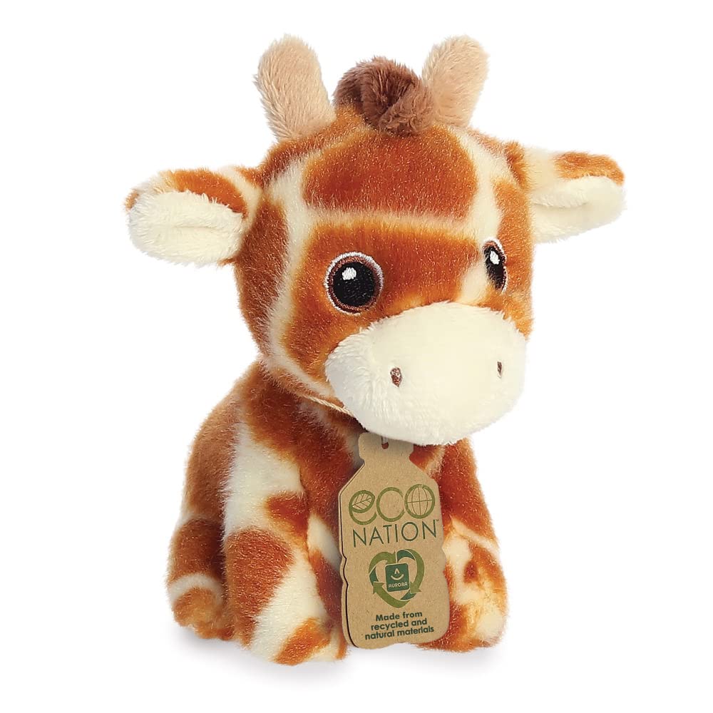 Aurora, 35068, Eco Nation Mini Giraffe, 5In, Soft Toy, Brown