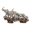 Comfy Hour Our Cute Elephant Friends Collection Wildlife Collection Elephant Family On Cliff Figurine, 10.03 '', Stone Resin