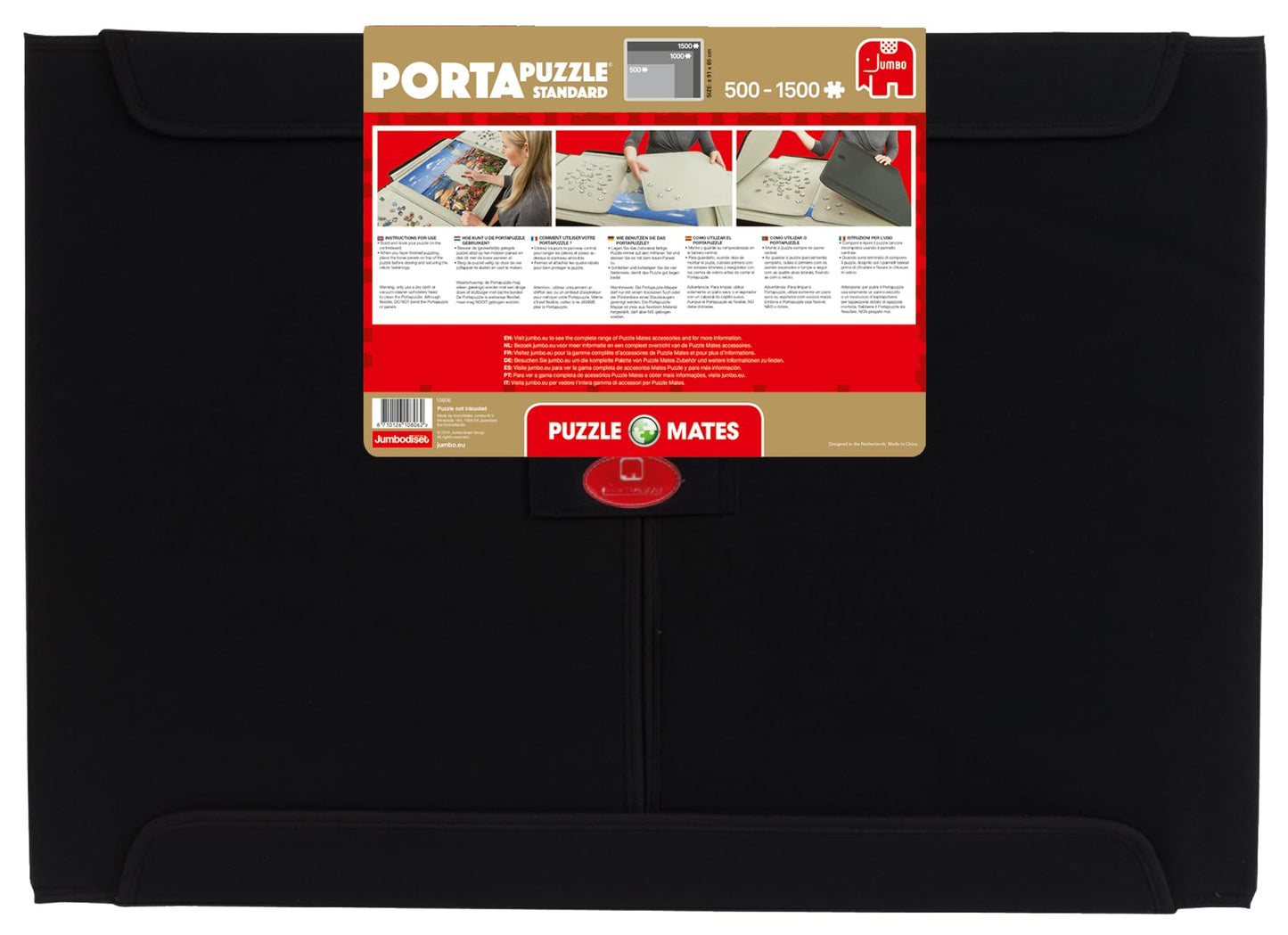 Jumbo Portapuzzle 1,500 Piece Jigsaw Storage Board Case - Multicolor Cardboard Puzzle Accessories, Model 10806
