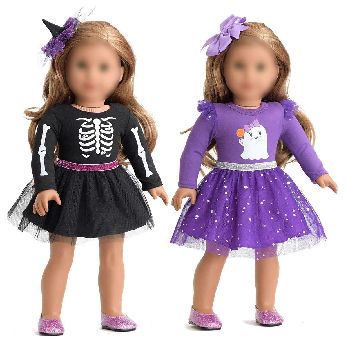 Sweet Dolly Doll Clothes Set, Doll Shoes &Accesories Included, 18 Inches Doll Halloween Costume Party Dress For American 18 Inch Doll