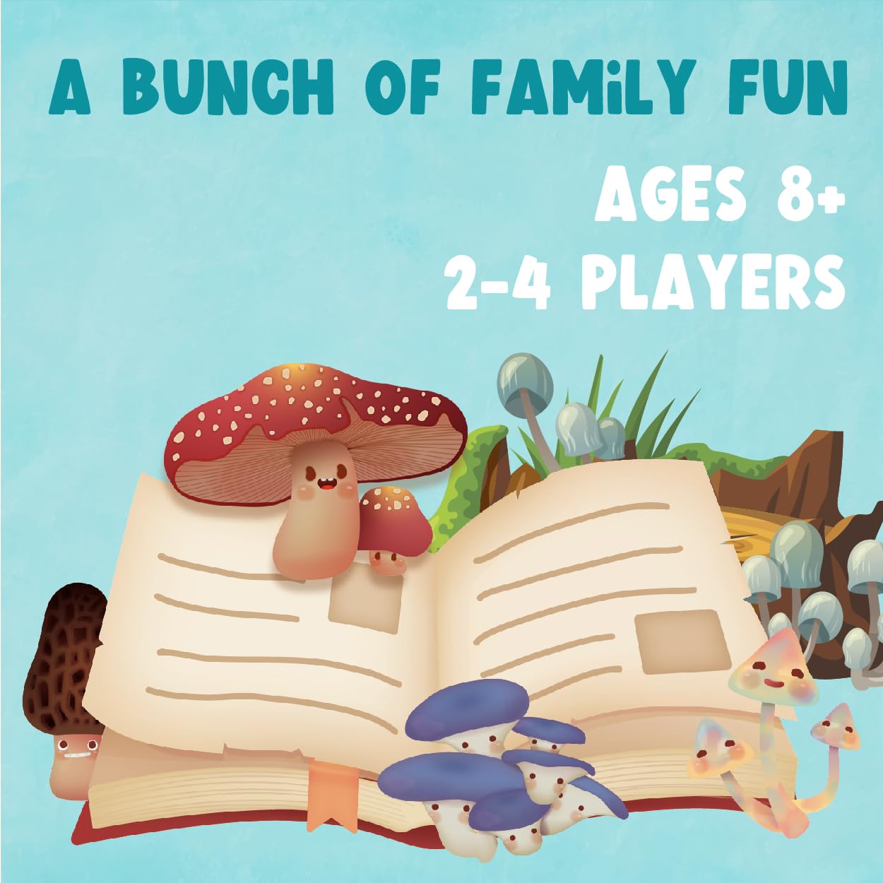 Gamewright - A Bunch of Fun Guys - Strategic Mushroom Foraging Card Game, Ages 8+, 2-4 Players