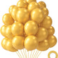 Lovestown 110Pcs Gold Latex Balloons, 12 Inch Metallic Helium Round Balloons Party Balloons With Ribbon For Engagement Birthday Anniversary Baby Shower Graduation Wedding Party Decorations