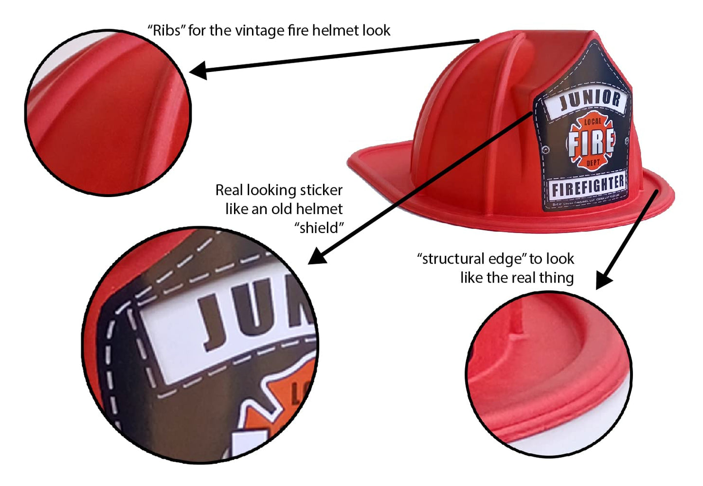 Not Plastic, Molded Paper Children'S Firefighter Hat, Party Supply, Costume Kid Fire Hat (2)