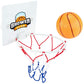 Hoopla Toys Shower Slam Basketball Game Set Funny Bathroom Sports Bath Toy For Kids