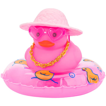 Wonuu Car Accessories Rubber Ducks Dashboard Decorations Rubber Duck Pink Accessories Dashboard Duck Car Decorations Car Ducks For Dashboard Car Duck Car Dashboard Decorations, Hg&Pink-Straw