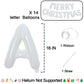 Tellpet Merry Christmas Balloons Banner, Christmas Party Decorations, White