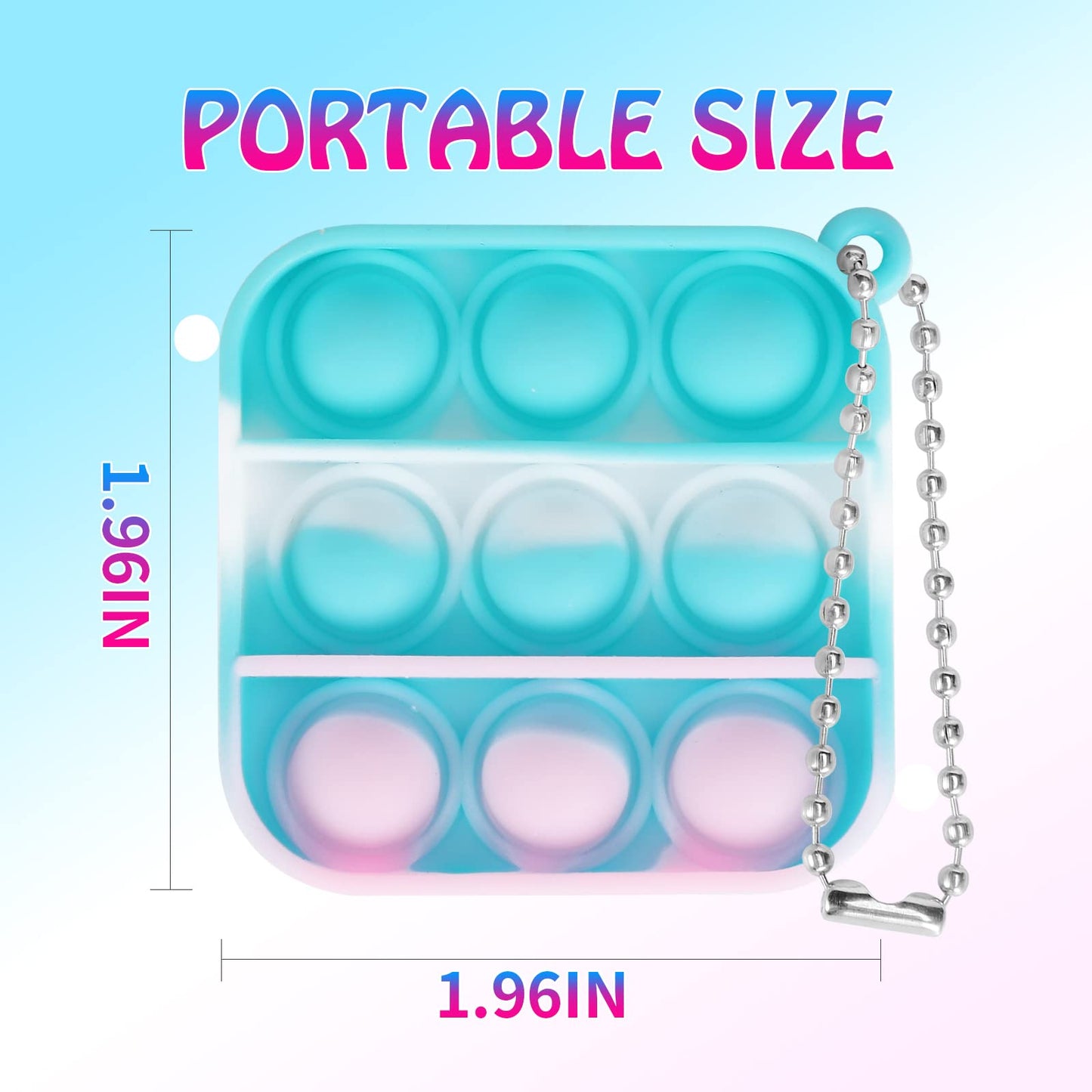 100 Pcs Mini Pop Fidget Toys Pack Party Favors, Easter Silicone Squeeze Pop Bubble Fidget Bulk Sensory Toys, Pop Keychain Bubble