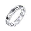 Onefinity Spinner Anxiety Ring Sterling Silver Fidget Ring For Anxiety I Am Enough Inspirational Stress Relief Rings For Women M