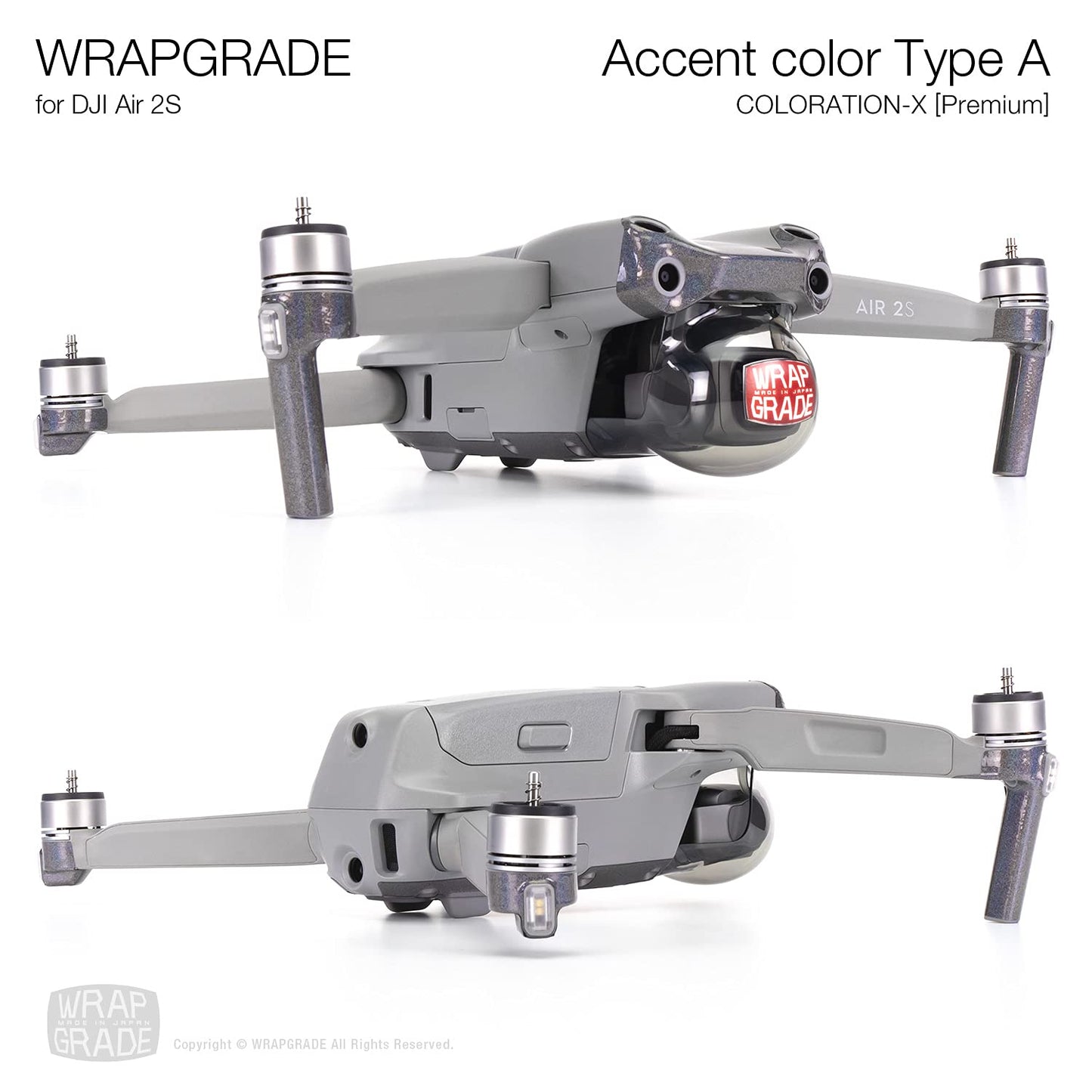 Wrapgrade Skin Compatible With Dji Air 2S | Accent Color A (Coloration-X)