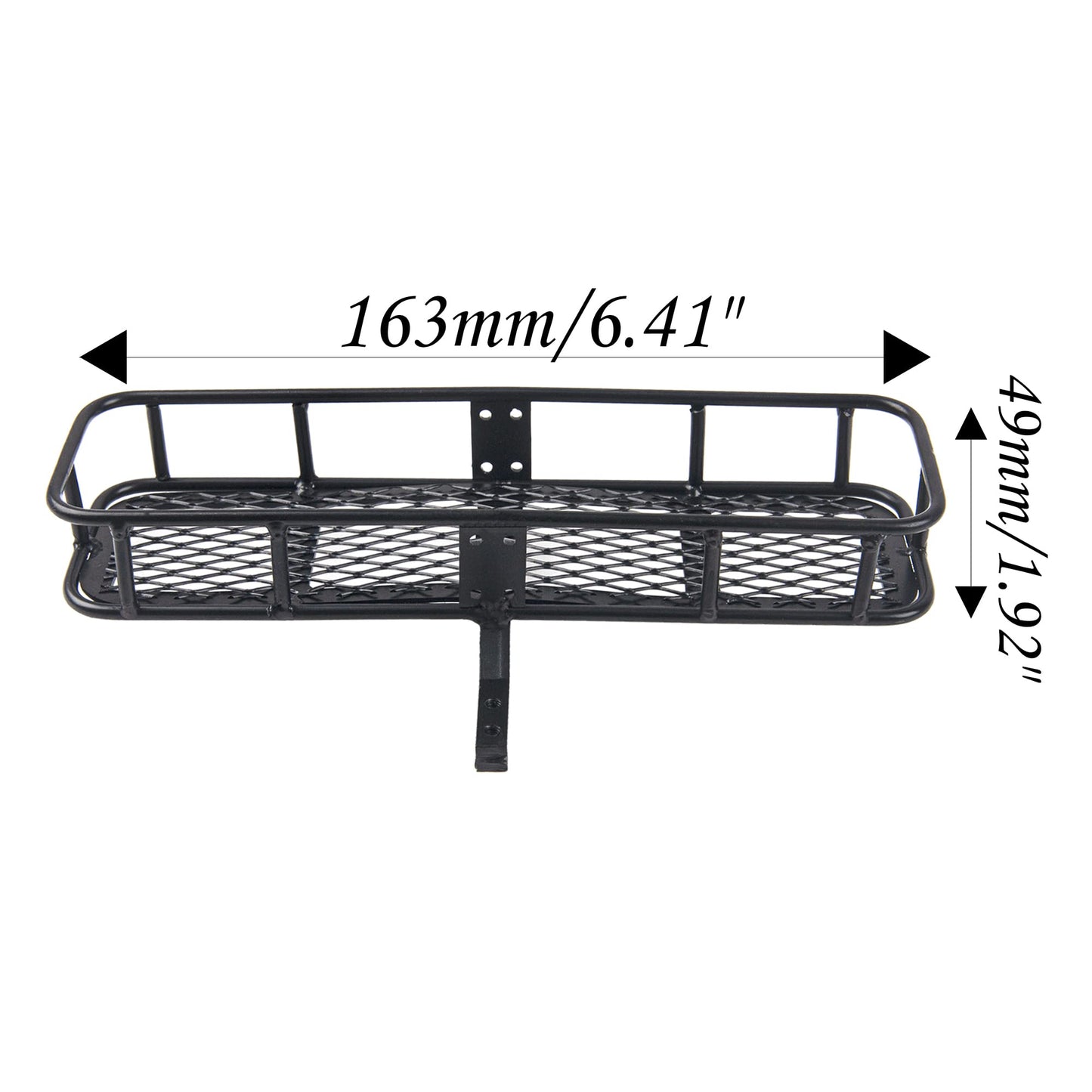 Vgoohobby Metal 6.41''x1.92'' RC Back Hitch Cargo Carrier Luggage Basket Rear Carrier Mount Trailer Compatible with RC4WD Traxxa