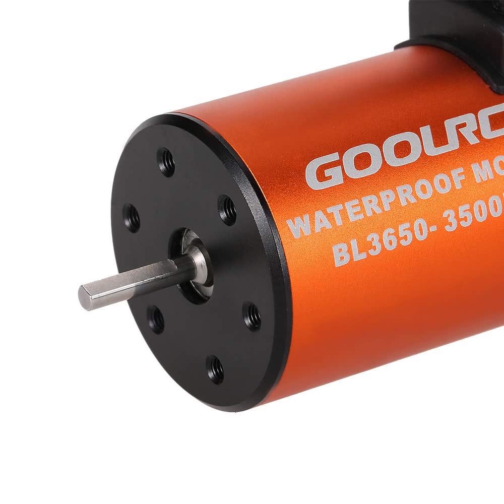 GoolRC 3650 3500KV Brushless Motor & 60A ESC Combo for 1/10 RC Car Truck, Waterproof, Model 43227-2288, Copper Material