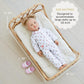 BEBE BASK Large enhanced Rattan Doll Bed 20 x 12 x 10- Handcrafted & Award-Winning - Sized for 18-Inch Dolls - Fits American Girl & Our Generation - Luxe Mattress - Baby Photoshoot Props (Large)