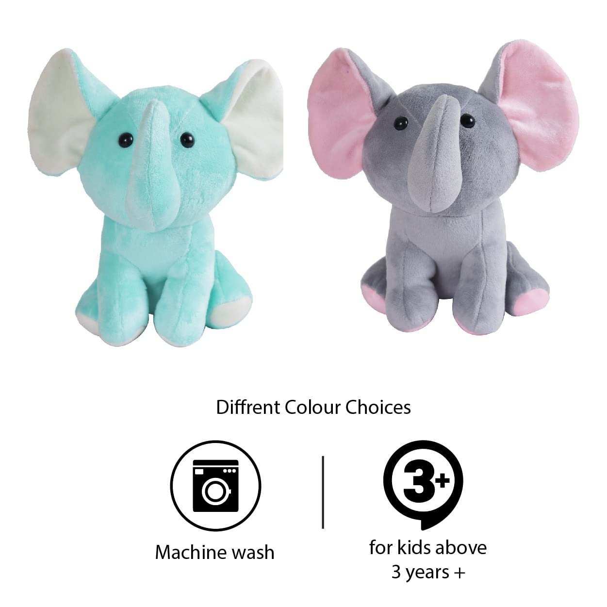Furrendz Playful Eli 10'' Plush|Animal Character Soft Toy-Elephant|Furry Plush|Soft & Anti Allergic Fabric|Safe For Kids|Role Pl