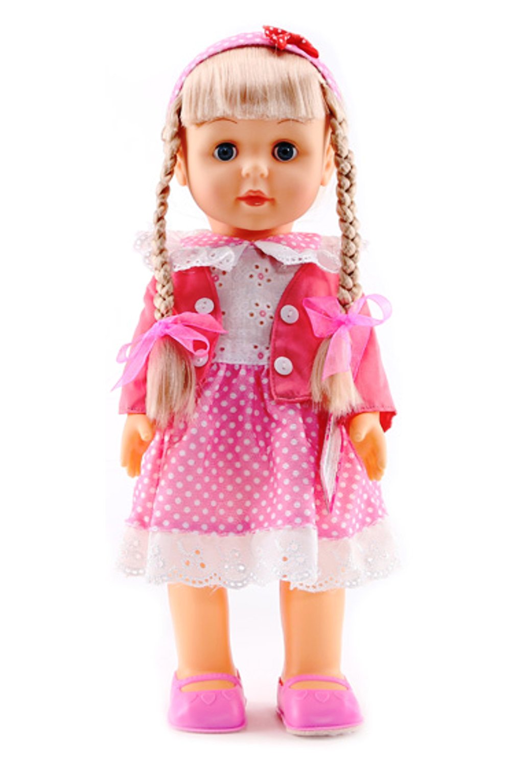 Belinda Walking Doll 17' Interactive Vinyl Dolls Sonic Control Singing Talking Cuddly Baby With Blinking Eyes