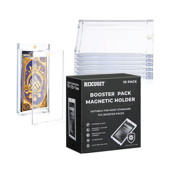 10-Pack One Touch Booster-Pack Magnetic-Holders - Uv Protection Clear Booster Pack Cases, Fit For Standard Cards Storage And Dis