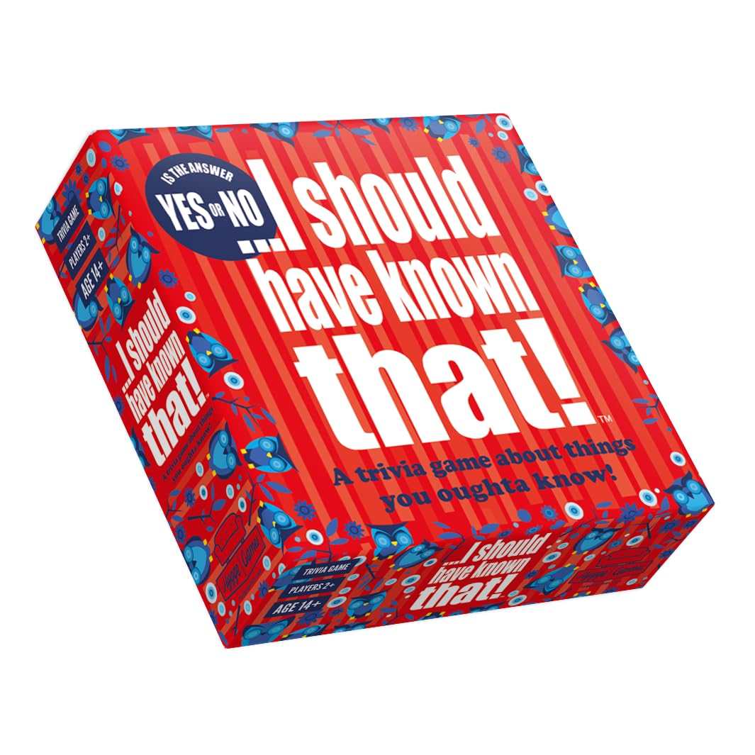 Hygge Games I Should Have Known That Trivia Game - Yes or No Edition, Red, Box Size 5.7 x 5.7 x 1.8 inches, Model 21224