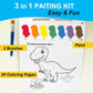 ALNETI Watercolor Painting Books for Toddlers - Dinosaur Arts & Crafts Kit, Large Art Paper, Ages 3-7, Perfect Dino Gifts
