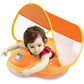 Myir Jun Baby Float With Canopy, Inflatable Pool Float Toddler Float Children Float For Pool Baby Swim Trainer Toddler Swim Floa