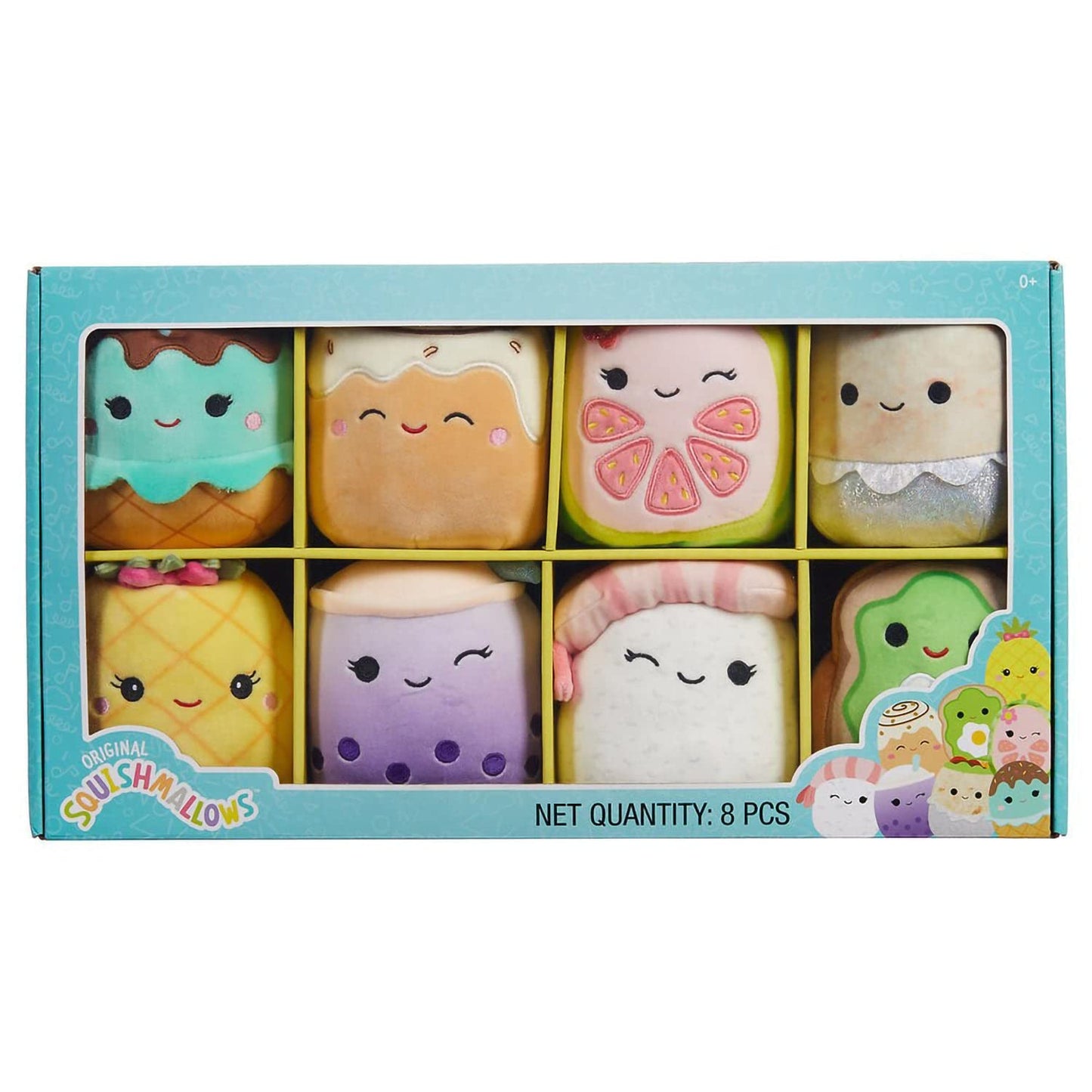 Squishmallow 5 Inch Mini Food Plush 8 Pack