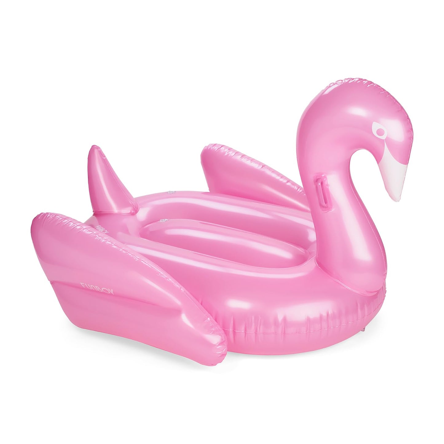 FUNBOY Giant Inflatable Pink Swan Pool Float - 55.5" x 60" Plastic Luxury Summer Float