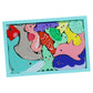 ATORSE Wooden Puzzles Jigsaw Educational Preschool Toys Boy and Girl Kids Baby Ocean
