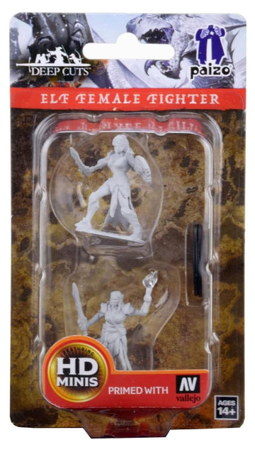 Neca Deep Cuts Unpainted Miniatures: Elf Female Fighter
