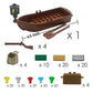 Brotex Pirate Accessories Money - Treasure Chest Building Block Bricks Pack, Money Gold Bar, Gems Diamonds, Jewels With Pirate Boat Ship People Parts, Building Bricks Set