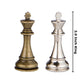 Mars Silver And Bronze Metal Chess Pieces With 3 Inch King And Extra Queens, Pieces Only, No Board