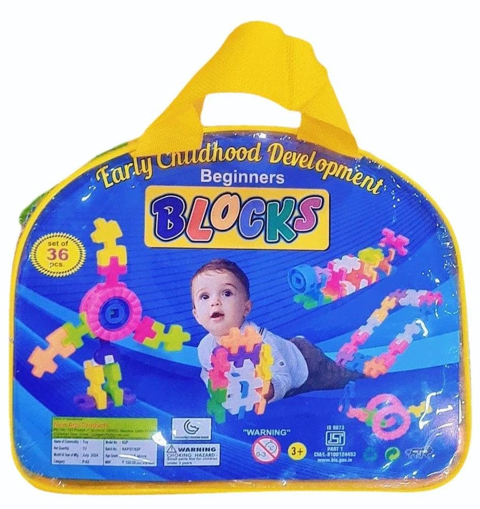 Building Blocks Toy Set for Kids, 36 Pieces Educational Construction