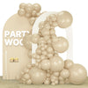 Partywoo Vanilla Brown Balloons, 140 Pcs Boho Brown Balloons Different Sizes Pack Of 18 Inch 12 Inch 10 Inch 5 Inch Light Brown Balloons For Balloon Garland Or Arch As Party Decorations, Brown-F56