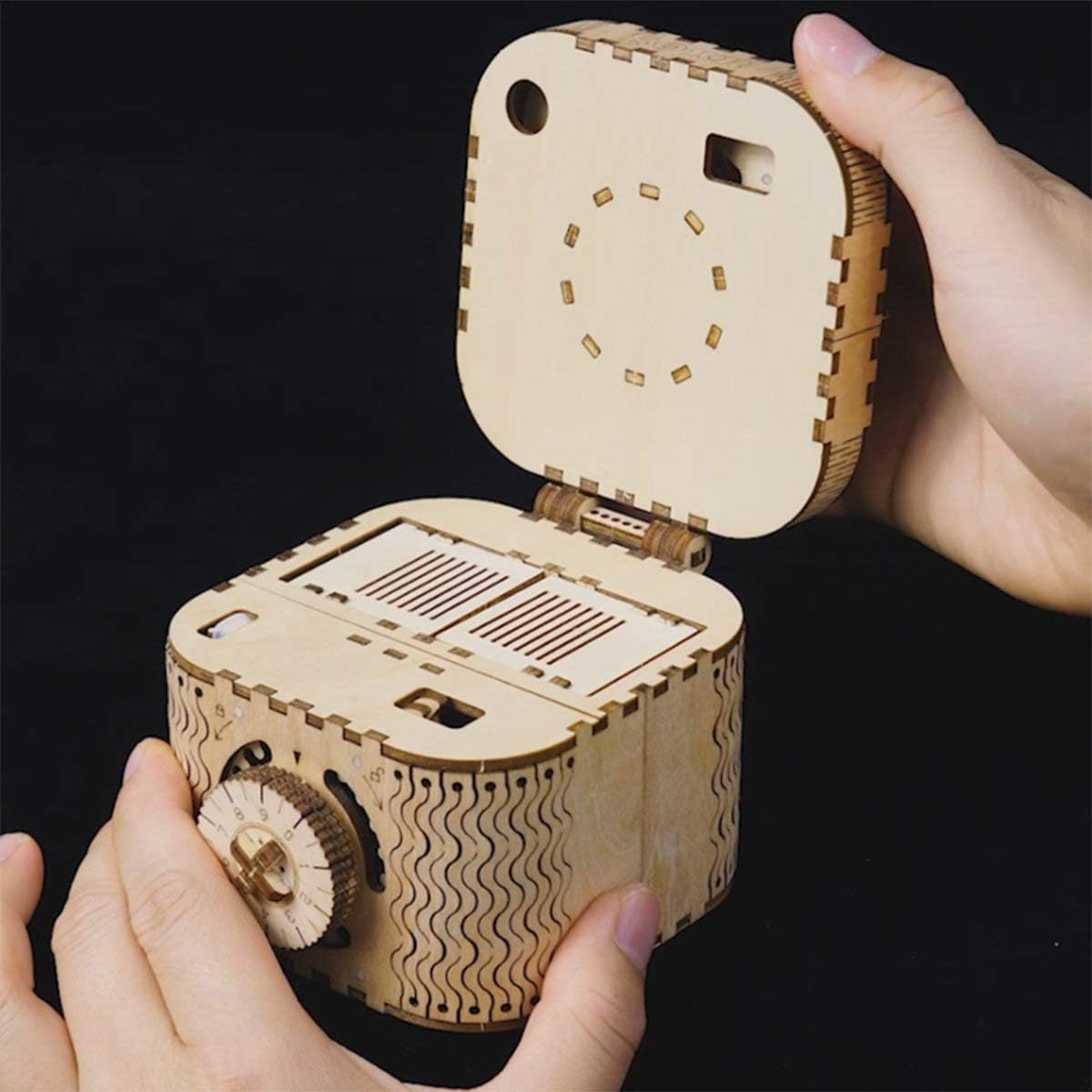 ROKR 3D Wooden Puzzle Mechanical Treasure Box Model DIY Brain Teaser Projects for mature-themed Age 14+ Birthday Gift Educational Toys Wooden Puzzles for mature-themeds