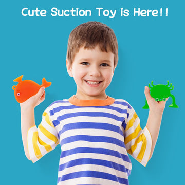 18Pcs Suction Bath Toys For Toddler Kids, Mold Free Silicone Ocean Animals Suction Cup Bathtub Toys, No Hole Sensory Window Fidg
