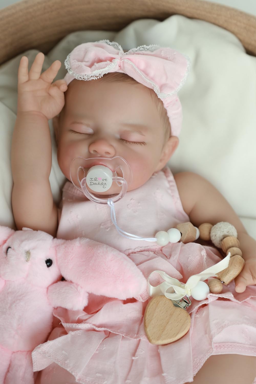 Wooroy Realistic Reborn Baby Dolls August - 20 Inch Lifelike Newborn Sleeping Girl Handmade Real Life Baby Dolls Reborn Toddler With Soft Weighted Cloth Body Gift Toy For Age 3+