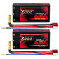 Zeee Premium Series 2S Shorty Lipo Battery 6000mAh 7.6V 120C Hard Case with 4mm Bullet to Deans Connector High Voltage Battery f