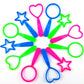 Honbay Bubble Wands - 12pcs Mix Color Circle Star Heart Shapes, Plastic Fun for Kids