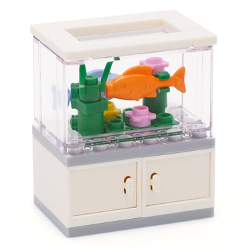 Fish Tank Building Kit, Junior Ideas Building Sets For Child, Toy Fish Tank Building Blocks Model, Creatvie Moc For Boys & Girls