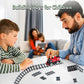Etarnfly 60Pcs City Train Tracks, Straight And Flexible Train Tracks Accessories - Railroad Building Toy Compatible With Major B