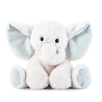 Tcbunny Baby Elephant Bedtime Stuffed Animal Plush Toy Gift 11'', Kids, Amy (White)