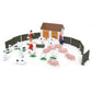 House of Marbles Teeny Tiny Mini Farm Playset - Small White Plastic Model FBA_93227