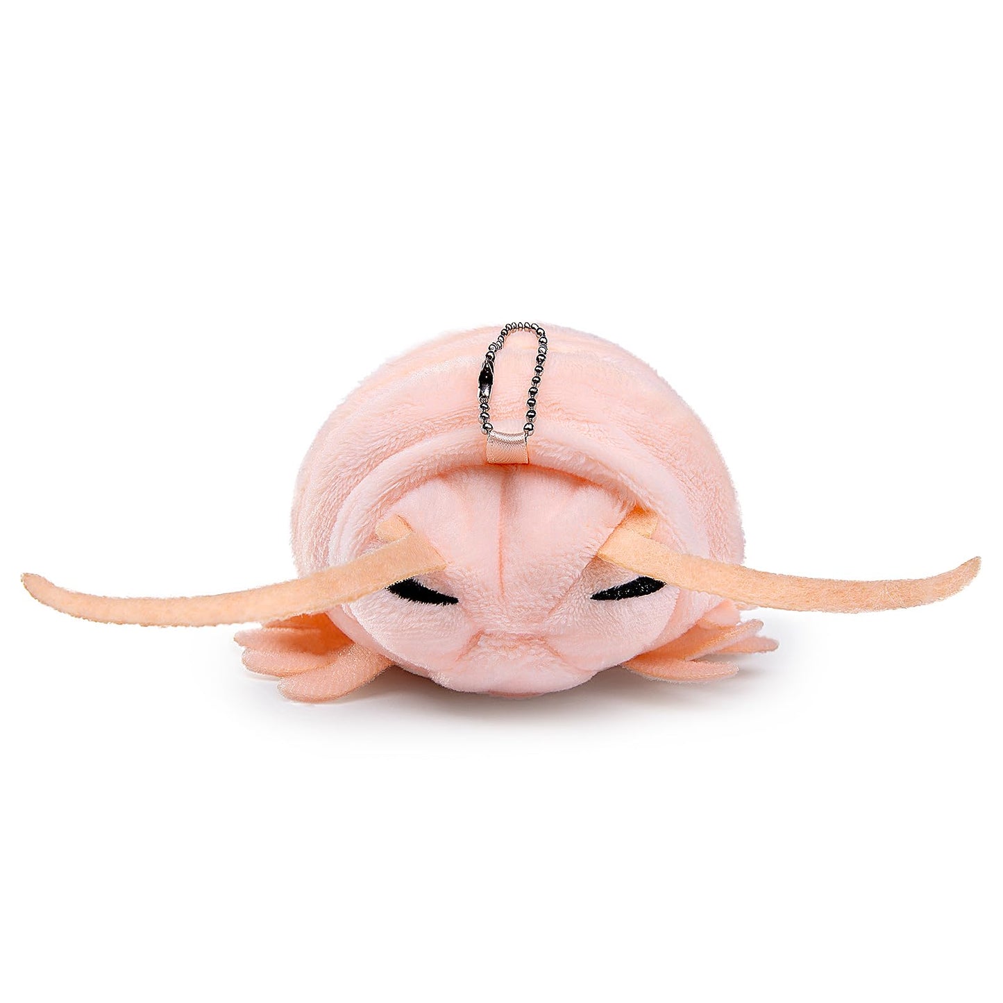Zhongxin Made Isopod Stuffed Animal Hanging Chain Toy - Realistic Pink Isopod Plush Beetle Bead Chain Hanging, Cute Lice Crustaceans Plushie Toys For Backpack Handbag Charms, 5Inchs