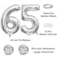 Maigendoo Jumbo 65 Number Balloon 40 Inch Large Digit Balloons Huge Helium Balloon Foil Mylar Balloon With Swirl Decorations For
