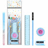 Fasmart Stationery Kit, Includes Ballpen With Blue Ink, 15 Cm Scale, Triangular Extra Dark Wooden Pencil, Set Of 1