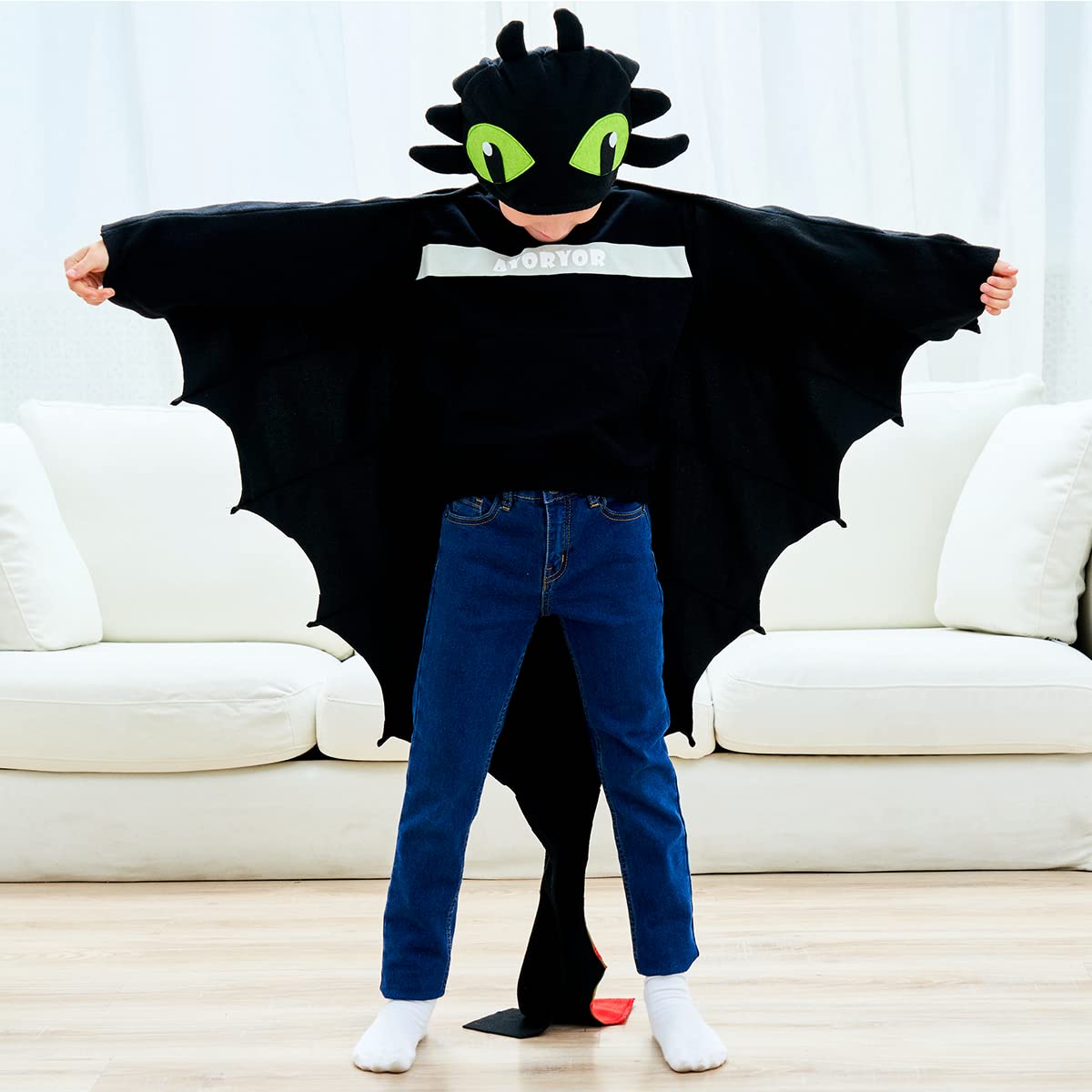 Kaguster Kids Cloak Dragon Cloak One-Piece Halloween Cosplay Costume